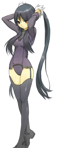 suparu, tagme, black hair, legs, long hair
