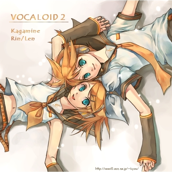 itsuki (artist), itsuki (lqs), kagamine len, kagamine rin, vocaloid, bad id, bad pixiv id, 1boy, 1girl, armpits, brother and sister, lying, siblings, twins