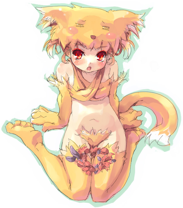 moonlight flower, ragnarok online, tagme, animal ears, flat chest, red eyes, solo, tail