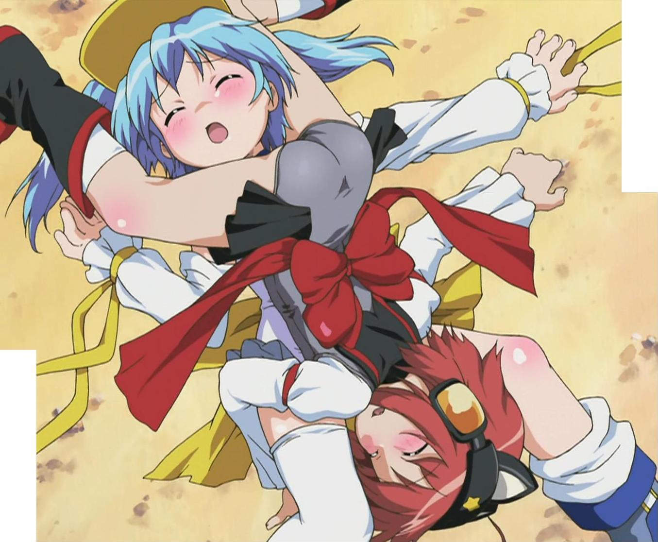 kuroi sumi, nijihara ink, pastel ink, tempera sumi, moetan, anime screenshot, stitched, third-party edit, 00s, 2girls, 69, animal ear headphones, animal ears, blue hair, blush, boots, cat ear headphones, cat ears, fake animal ears, grey one-piece swimsuit, headphones, leotard, loli, multiple girls, one-piece swimsuit, red hair, red ribbon, ribbon, school swimsuit, sexually suggestive, skirt, swimsuit, thighhighs, white one-piece swimsuit, white school swimsuit, yuri
