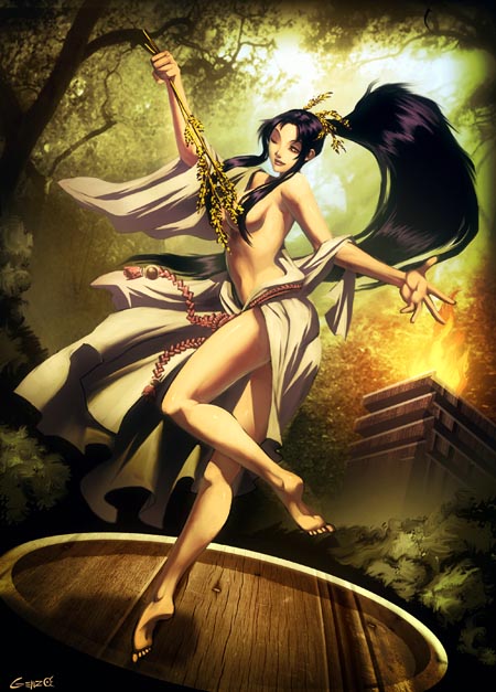 genzoman, barefoot, breasts, dancing, feet