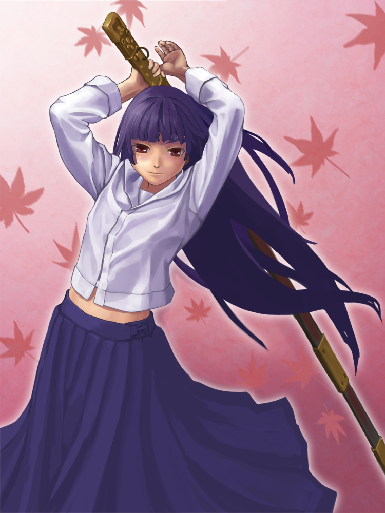 kawa akira, taepro, bad id, bad pixiv id, blue hair, red eyes, solo, sword, weapon