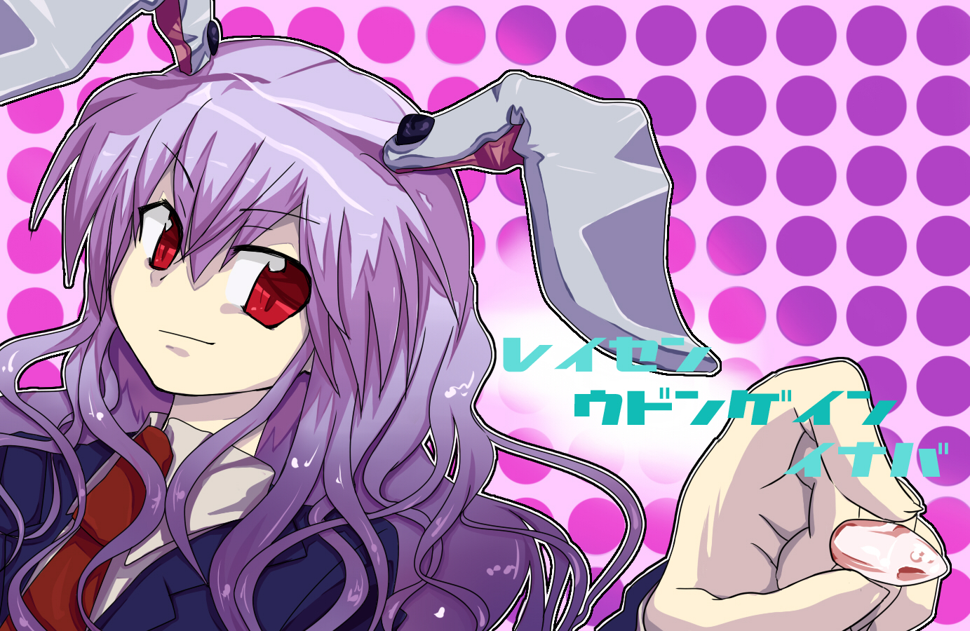 niji (nijioki), reisen udongein inaba, touhou, bad id, bad pixiv id, 1girl, animal ears, female focus, rabbit ears, solo
