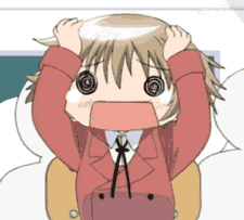 yuno (hidamari sketch), hidamari sketch, animated, animated gif, lowres, 00s, school uniform, serafuku, solo, tears, trembling, wide face, yamabuki high school uniform