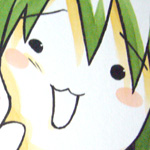 lowres, tagme, blush, green hair, nyoro~n