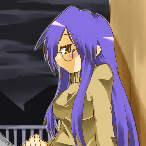 hane (hanegoya), aono makishi, torikoro, lowres, 1girl, female focus, glasses, solo
