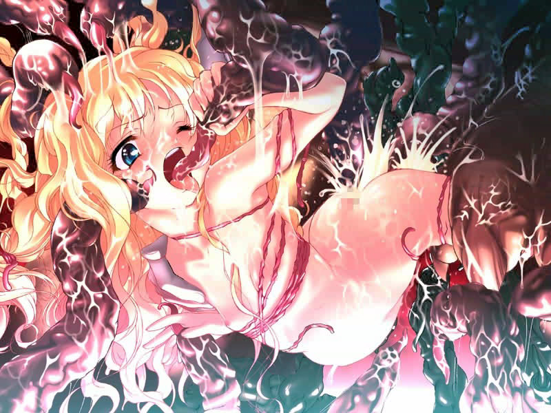 oshiri princess, xai (company), game cg, 1girl, blonde hair, blue eyes, blush, breasts, bukkake, censored, completely nude, cum, cum in ass, cum in pussy, cum on body, double penetration, ejaculation, facial, female focus, internal cumshot, long hair, nipples, nose blush, nude, one eye closed, open mouth, pointless censoring, rape, small breasts, solo, stomach bulge, tentacle pit, tentacle sex, tentacles, vaginal, wavy hair