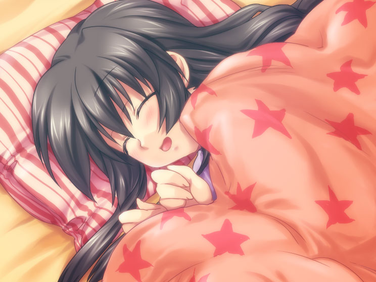 satomi yoshitaka, ibuki fuuko, clannad, bad id, bad pixiv id, 00s, blanket, sleeping, solo, starfish