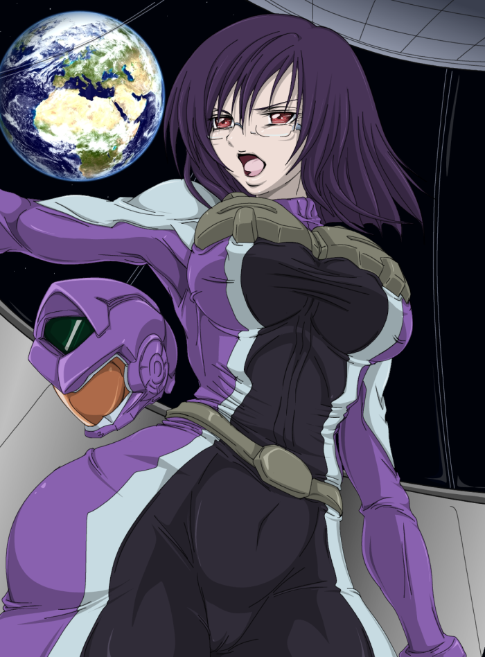 madhatter hello, tieria erde, gundam, gundam 00, 00s, 1girl, female focus, genderswap, genderswap (mtf), glasses, solo
