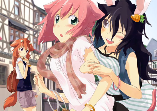 hatoba, original, animal ears, cat ears, rabbit ears
