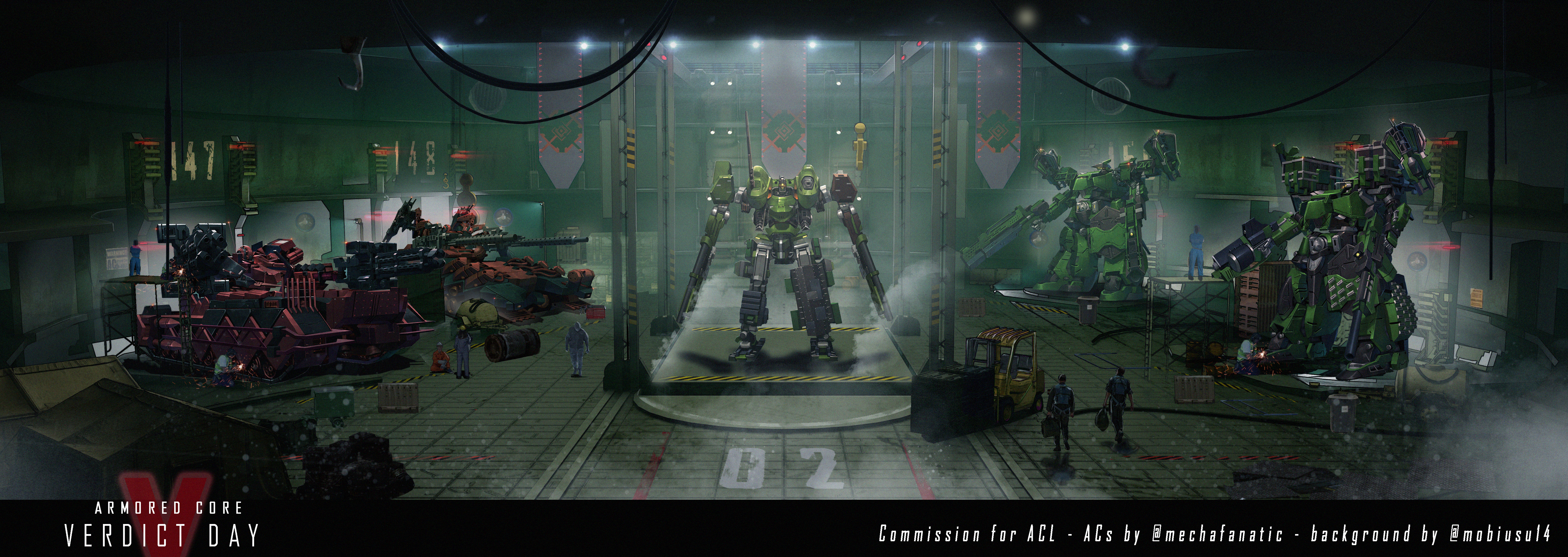 mobius (mobiusu14), armored core, armored core v, fromsoftware, absurdres, highres, armor, gun, holding, holding gun, holding weapon, machinery, mecha, mecha focus, military, missile pod, red armor, robot, science fiction, shoulder cannon, weapon