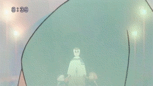andou mahoro, ayanami rei, lal'c mellk mal, nono (top wo nerae 2!), souryuu asuka langley, mahoromatic, neon genesis evangelion, tengen toppa gurren lagann, top wo nerae! (series), top wo nerae 2!, animated, animated gif, lowres, 00s, 5girls, ass, ass shake, bouncing breasts, breasts, cleavage, crossover, jiggle, leotard, multiple girls, rabbit ears, view between breasts