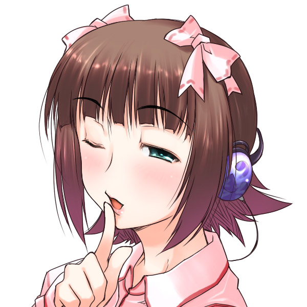 akane yuki, amami haruka, idolmaster, idolmaster (classic), idolmaster 1, 00s, 1girl, female focus, headphones, solo