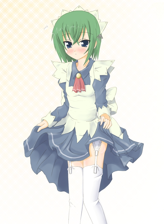 kuro inu, kuroinu (sonoba shinogi), iwasaki minami, lucky star, 00s, 1girl, alternate costume, enmaided, female focus, maid, solo