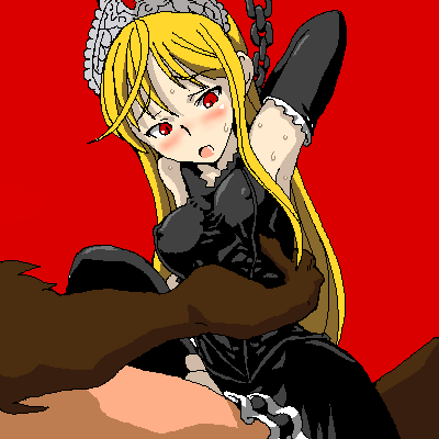 hime (kaibutsu oujo), kaibutsu oujo, lowres, source request, 00s, armpits, blonde hair, red eyes