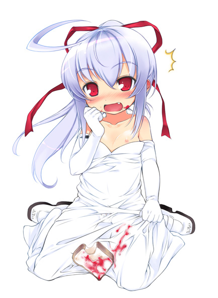 aburidashi zakuro, freudia neuwahl, original, rosenkreuzstilette, bread slice, bride, dress, elbow gloves, food, gloves, jam, loli, solo, toast, wedding dress