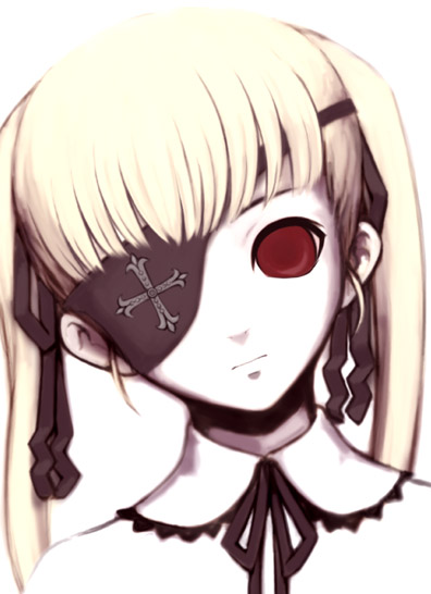 mamoru (arizona), original, 1girl, eyepatch, female focus, gothic lolita, lolita fashion, solo