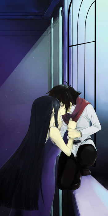 marina ismail, setsuna f. seiei, gundam, gundam 00, 00s, 1boy, 1girl, black hair, couple, hetero, long hair