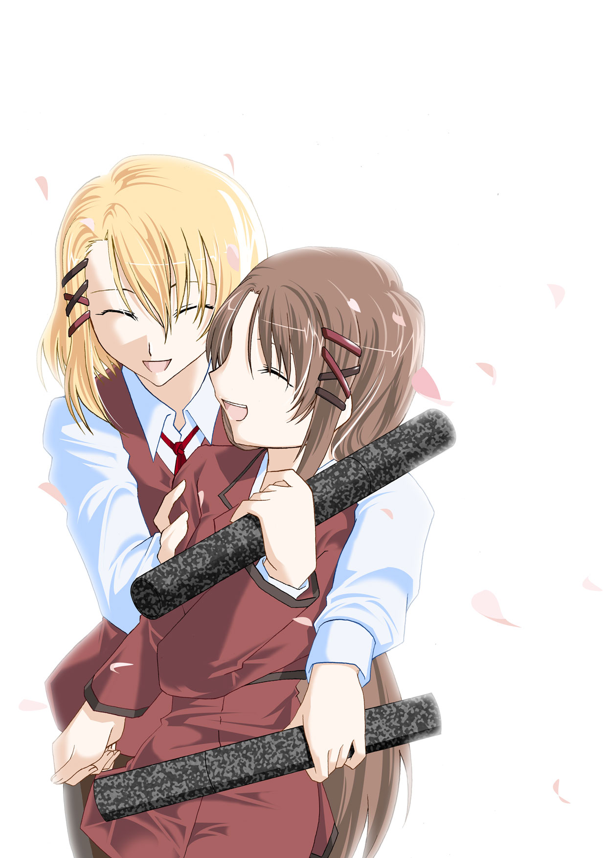 hisou noa, original, highres, graduation, school uniform, serafuku