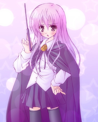 kago no tori, louise francoise le blanc de la valliere, zero no tsukaima, 00s, 1girl, cape, female focus, pentacle, skirt, solo, thighhighs, wand