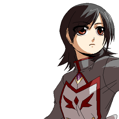 my-otome, uniform, lowres, 00s, 1girl, androgynous, closed mouth, collar, expressionless, female focus, long sleeves, oekaki, red eyes, short hair, simple background, solo, upper body, white background