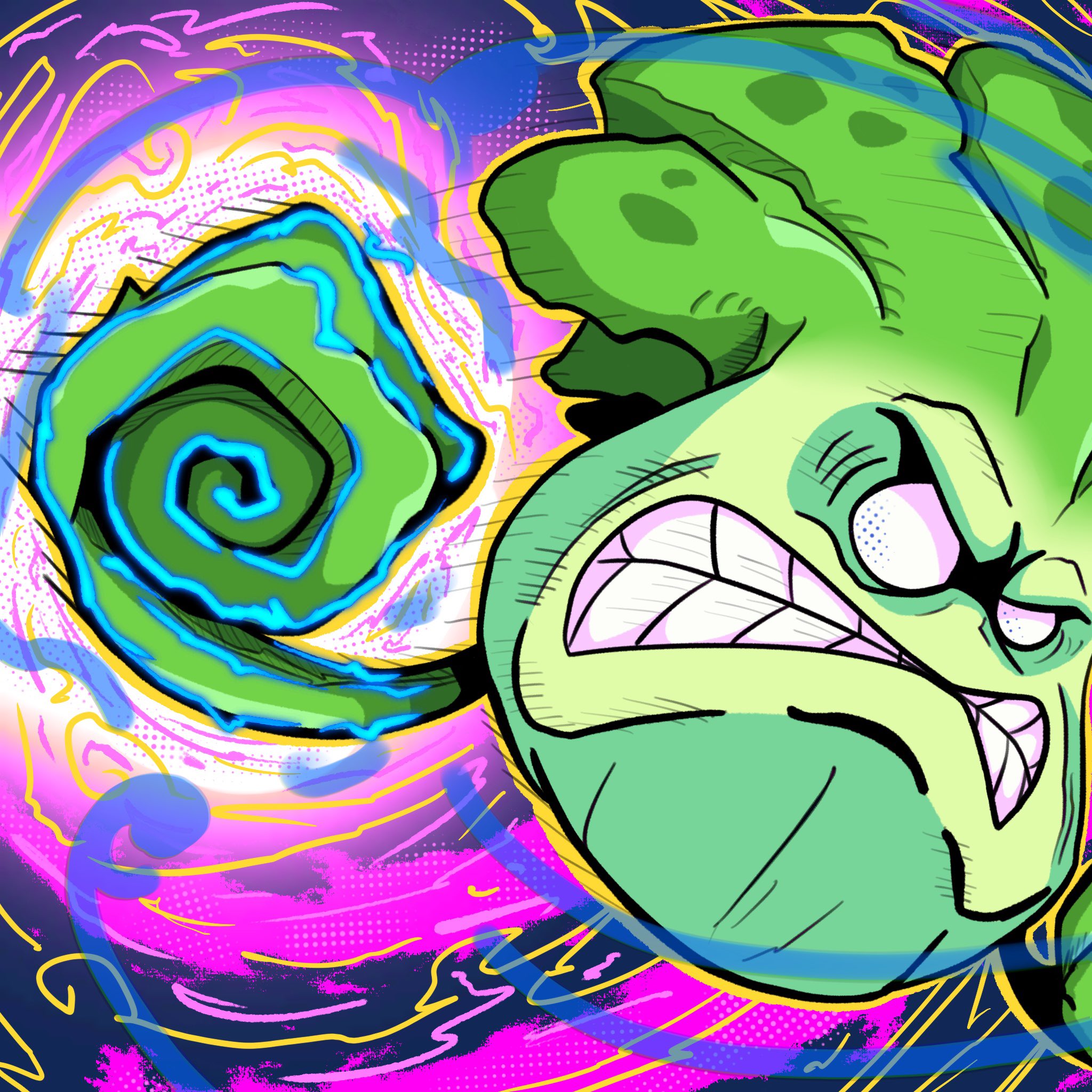plants vs. zombies, plants vs. zombies 2, highres, bonk choy (plants vs. zombies), clenched teeth, glutoart, leaf, no humans, solo, teeth