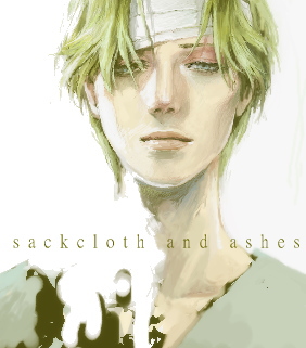 as (ashes), johan liebert, monster (manga), lowres, 1boy, artist name, blonde hair, blue eyes, male focus, solo