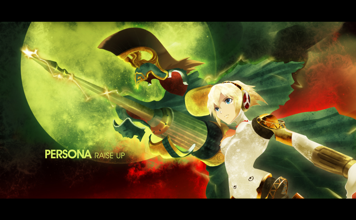 hedge (artist), aigis (persona), palladion, atlus, persona, persona 3, bad id, bad pixiv id, 1girl, android, female focus, letterboxed, solo