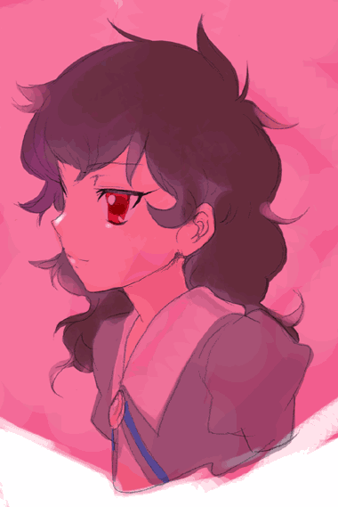 umishima senbon, rue (princess tutu), princess tutu, bad id, bad pixiv id, 00s, black hair, jewelry, long hair, pendant, red eyes, solo