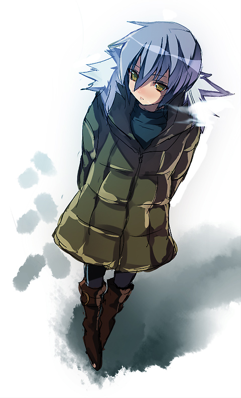 hifumi chiyoko, nagato yuki, suzumiya haruhi no yuuutsu, tagme, 00s, coat, pantyhose, solo