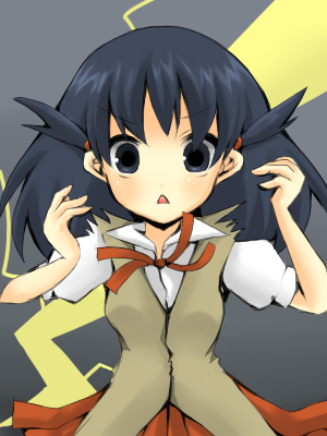 toda ayu, tsukamoto tenma, school rumble, lowres, 00s, 1girl, female focus, looking at viewer, short twintails, solo, surprised, twintails, two side up