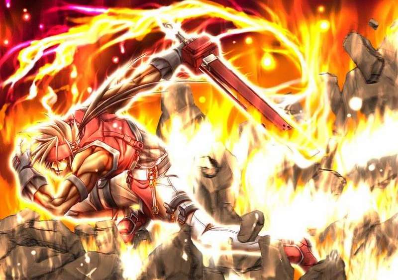 sol badguy, arc system works, guilty gear, tagme, fire