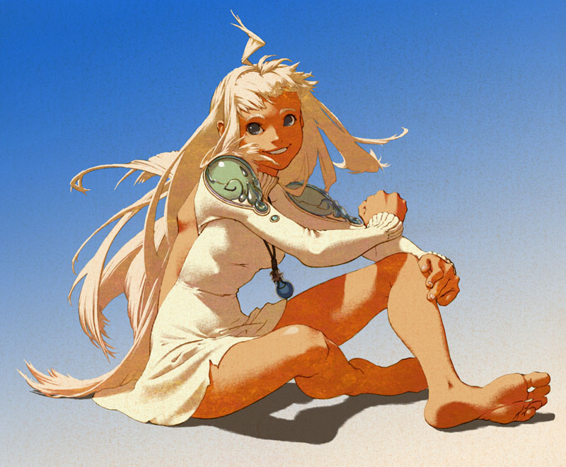 hanra samurai, original, 1girl, ahoge, barefoot, female focus, long hair, solo