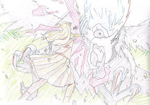 nakajima youko, juuni kokuki, lowres, 1girl, bird, color trace, eagle, jian (weapon), production art, sword, weapon