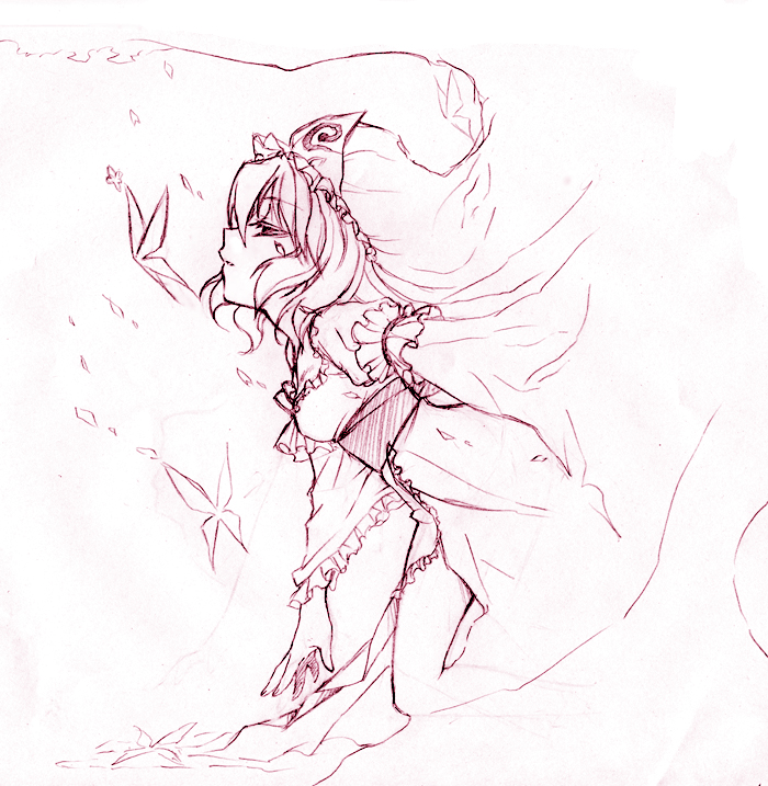 wendy (artist), zosumaru, saigyouji yuyuko, touhou, bad id, bad pixiv id, 1girl, bug, butterfly, female focus, hat, monochrome, profile, purple theme, solo, tree