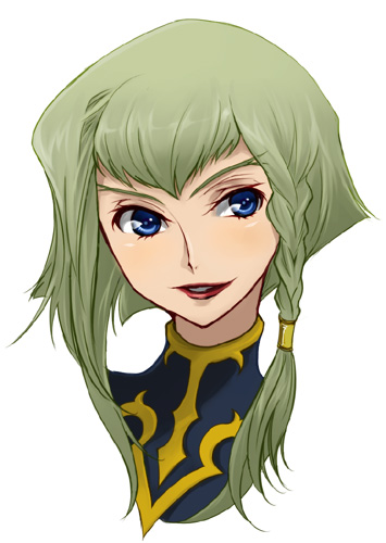 nonette enneagram, code geass, code geass: lost colors, silver hair, lowres, 00s, blue eyes, knights of the round, portrait, short hair, solo