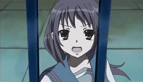 kyon, kyonko, suzumiya haruhi no yuuutsu, gender request, lowres, 00s, 1girl, female focus, genderswap, ponytail, school uniform, serafuku, solo