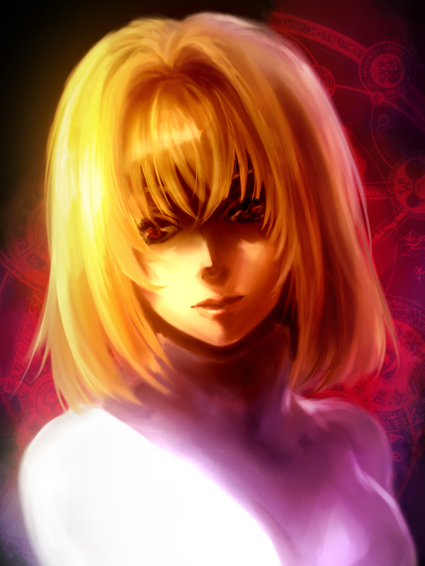 tamachi kuwa, arcueid brunestud, tsukihime, tagme, 00s, blonde hair, red eyes, solo
