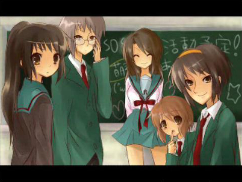 asahina mikuru, asahina mitsuru, koizumi itsuki, kyonko, nagato yuki, nagato yuuki, suzumiya haruhi, suzumiya haruhiko, suzumiya haruhi no yuuutsu, gender request, lowres, 00s, genderswap