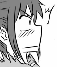 kyon, kyonko, suzumiya haruhi no yuuutsu, gender request, lowres, 00s, 1girl, female focus, genderswap, greyscale, monochrome, simple background, solo