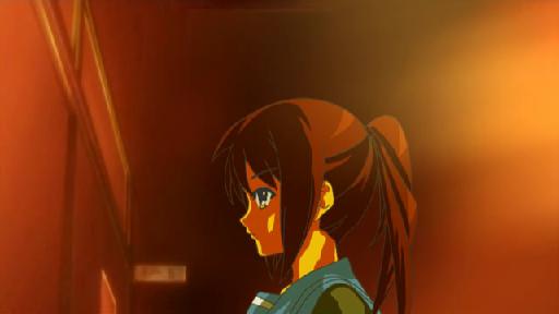 kyon, kyonko, suzumiya haruhi no yuuutsu, gender request, 00s, 1girl, female focus, genderswap, indoors, ponytail, school uniform, solo