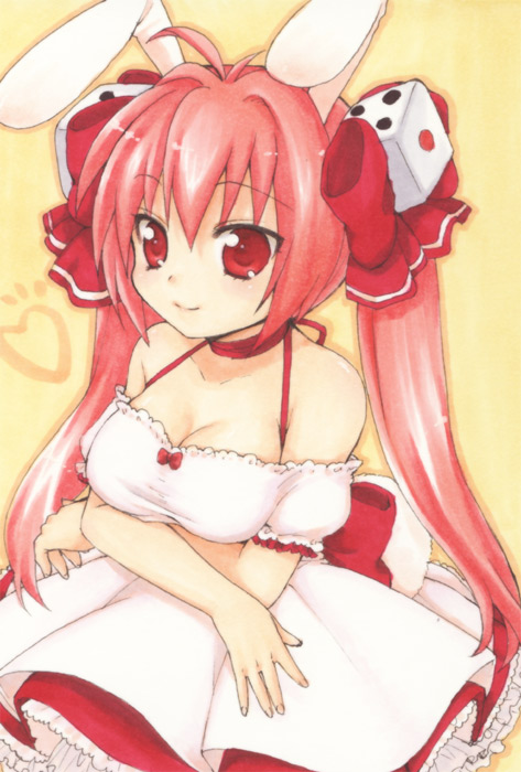 usashiro mani, usada hikaru, di gi charat, bad id, bad pixiv id, tagme, animal ears, rabbit ears, solo, twintails