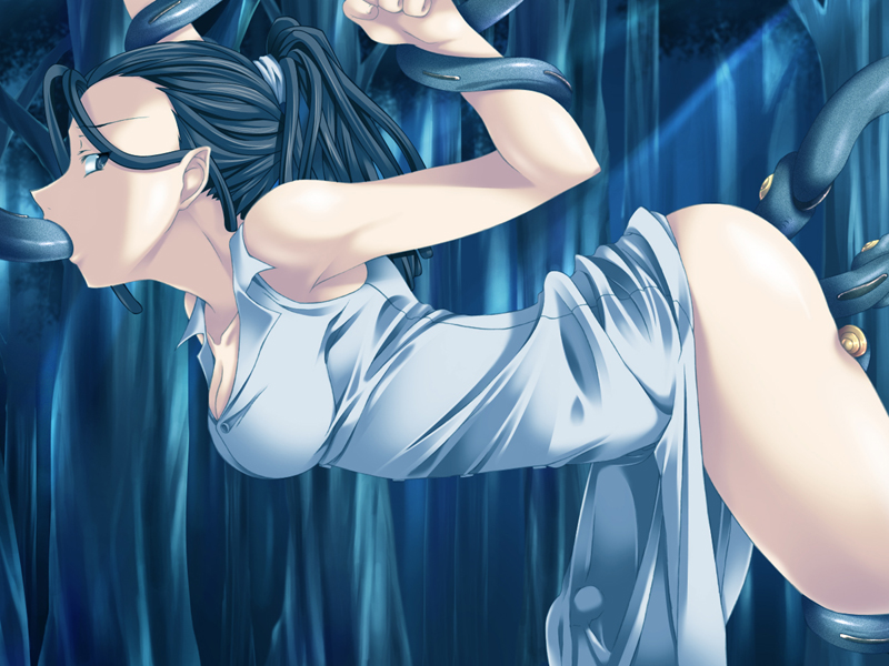 magicalmushroom, izumi curtis, fullmetal alchemist, 00s, 1girl, anal, black eyes, black hair, bottomless, breasts, brown eyes, brown hair, censored, double penetration, dreadlocks, female focus, hanging breasts, multiple penetration, no panties, oral, pointy ears, ponytail, rape, restrained, solo, spitroast, tentacle sex, tentacles, triple penetration, vaginal