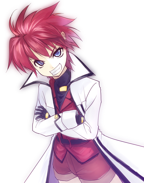 erio mondial, lyrical nanoha, mahou shoujo lyrical nanoha, mahou shoujo lyrical nanoha strikers, 00s, 1girl, female focus, grin, smile, solo, teeth