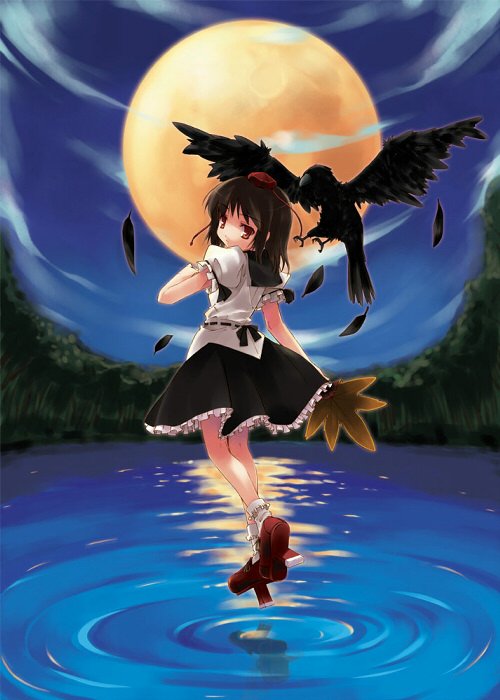 nagisa honoka, shameimaru aya, touhou, 1girl, female focus, geta, solo, tengu-geta