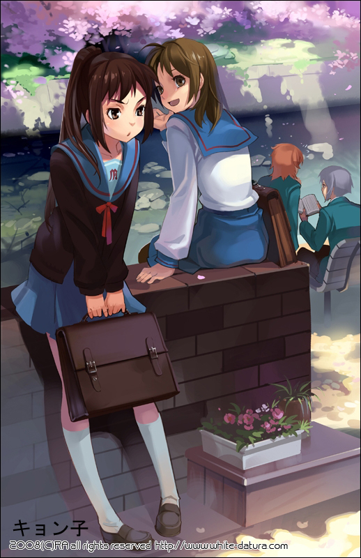 alphonse, asahina mikuru, asahina mitsuru, koizumi itsuki, koizumi itsuki (female), kyon, kyonko, nagato yuki, nagato yuuki, suzumiya haruhi no yuuutsu, genderswap, school uniform