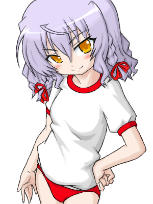 bell zephyr, night wizard, lowres, 00s, braid, buruma, gym uniform, oekaki, solo