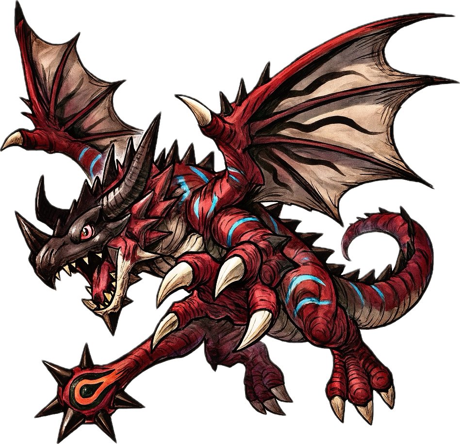 reusgreymon, digimon, monster hunter (series), digimon (creature), dragon, full body, horns, open mouth, red eyes, simple background, solo, teriyaki noki (wsupbx45078), white background