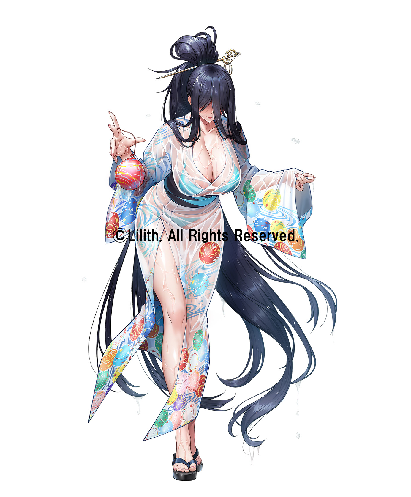 zol, lilith-soft, taimanin (series), taimanin rpgx, 1girl, breasts, huge breasts, long hair
