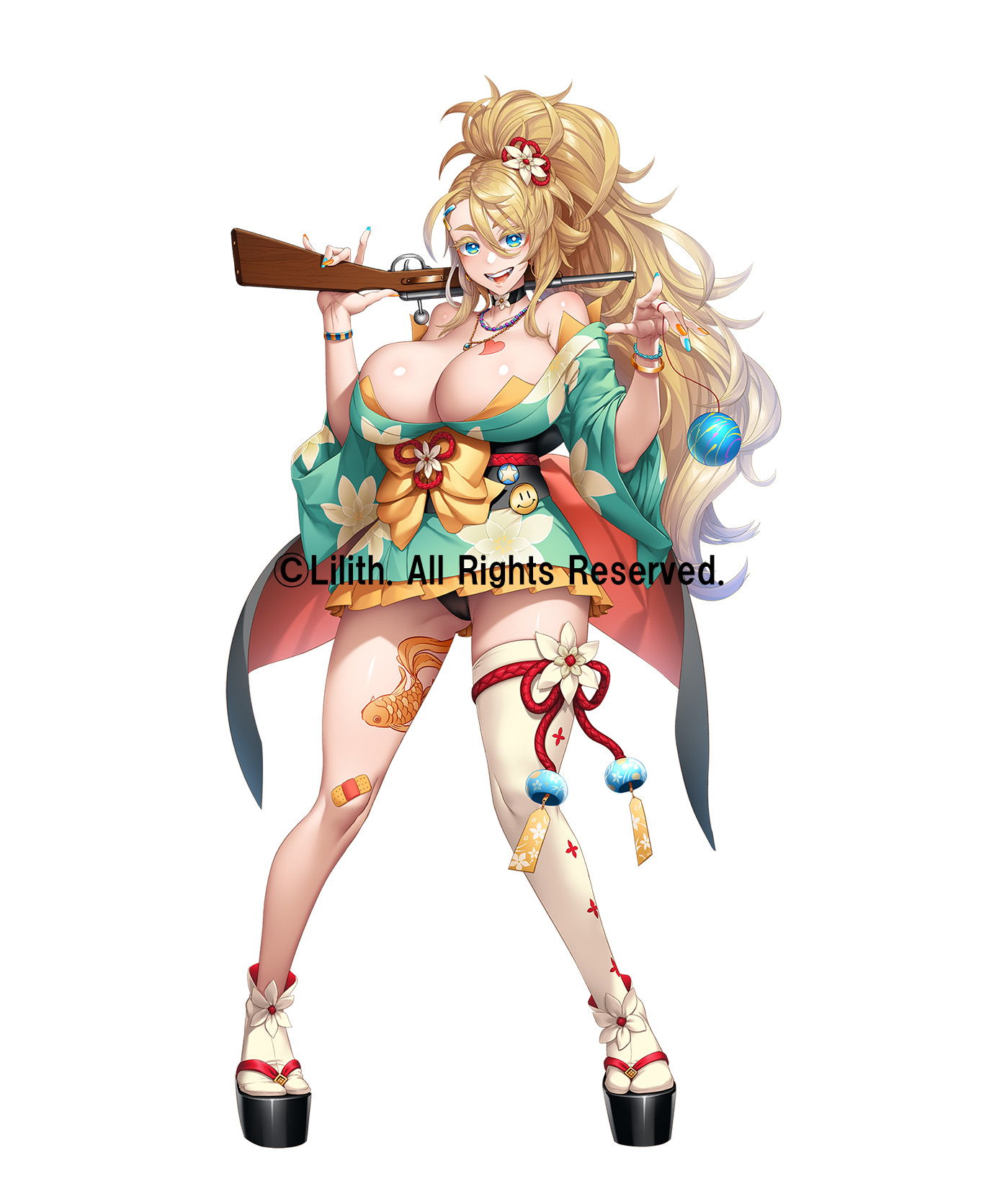 shindol, natalie fletcher, lilith-soft, taimanin (series), taimanin rpgx, 1girl, blonde hair, breasts, large breasts, long hair